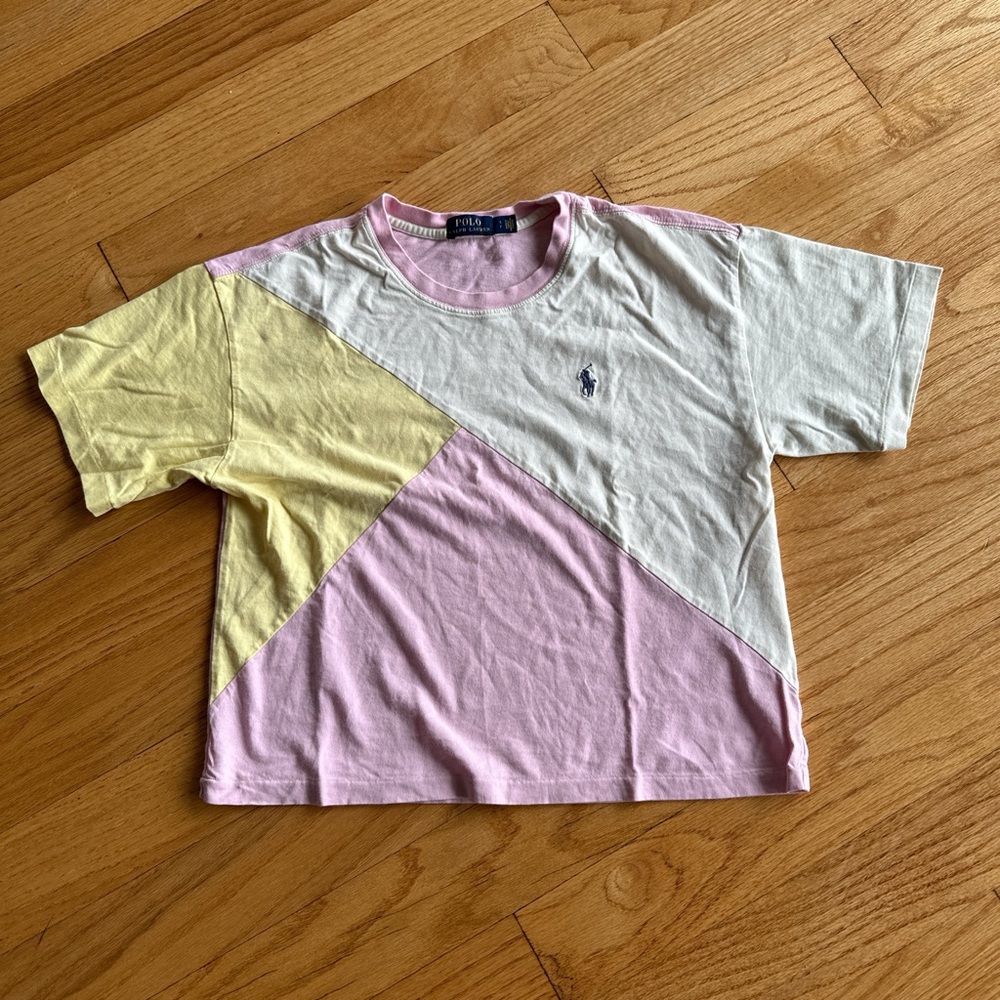 Polo by Ralph Lauren women Colorblock T-Shirt - Pink, Yellow, Cream